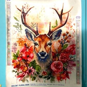 Beadwork Floral Deer
